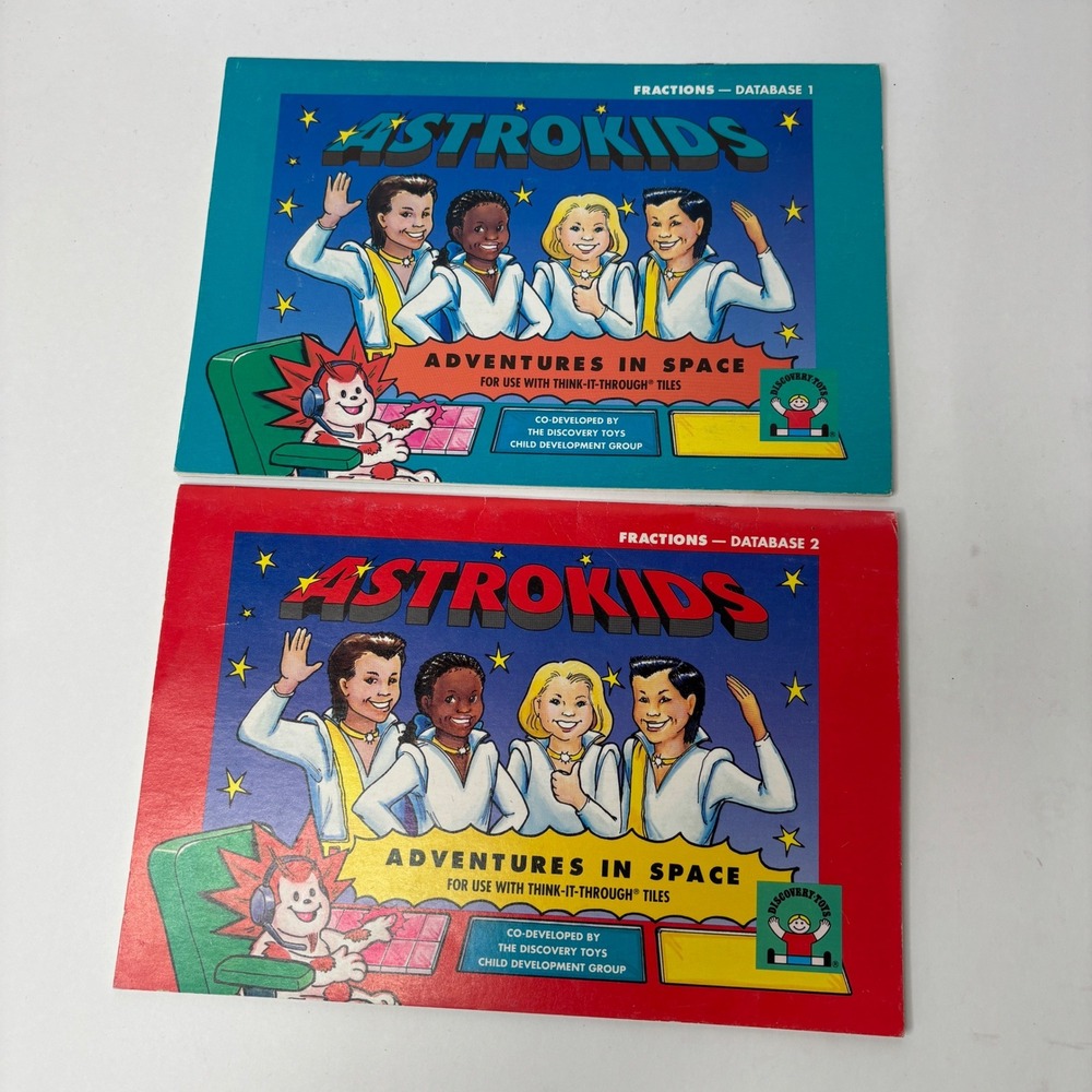 Discovery Toys Astrokids Adventures in Space Fractions Database 1 & 2 Booklets‎